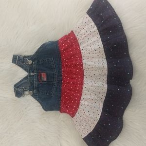Osh Kosh Patriotic Overall Dress